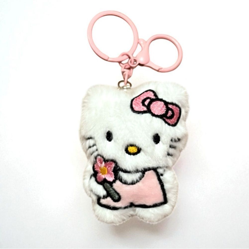 Big Hello Kitty PinkโDress Plush Keychain Purse Charm